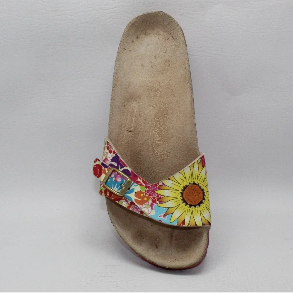 SINGLE SHOE Birkis Birkenstock Floral Sunflower Slide Sandal Womens Size 9/260